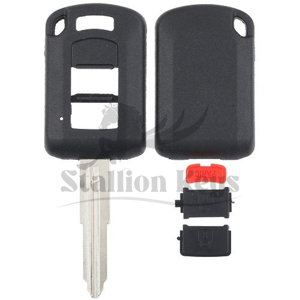2016-2023 Mitsubishi / 3-Button Remote Head Key Shell / MIT3 / OUCJ166N / AFTERMARKET 2016-2023 Mitsubishi / 3-Button Remote Head Key Shell / MIT3 / OUCJ166N / AFTERMARKET